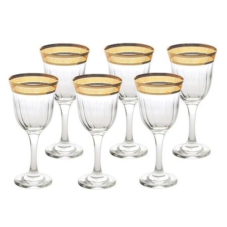 Lorenzo Import 9436 Red Wine Melania Collection Amber - Set Of 6